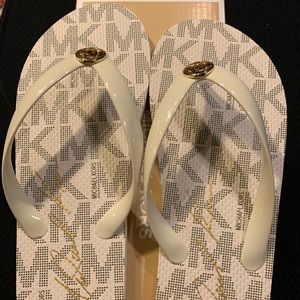 MK White Sandals